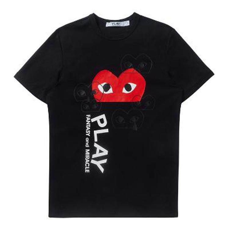 Áo thun CDG PLAY cổ tròn phong cách mới