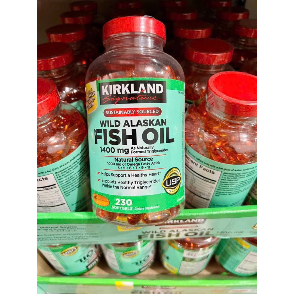 Dầu cá kirkland fish oil 1400mg giúp đôi mắt sáng khỏe đẹp