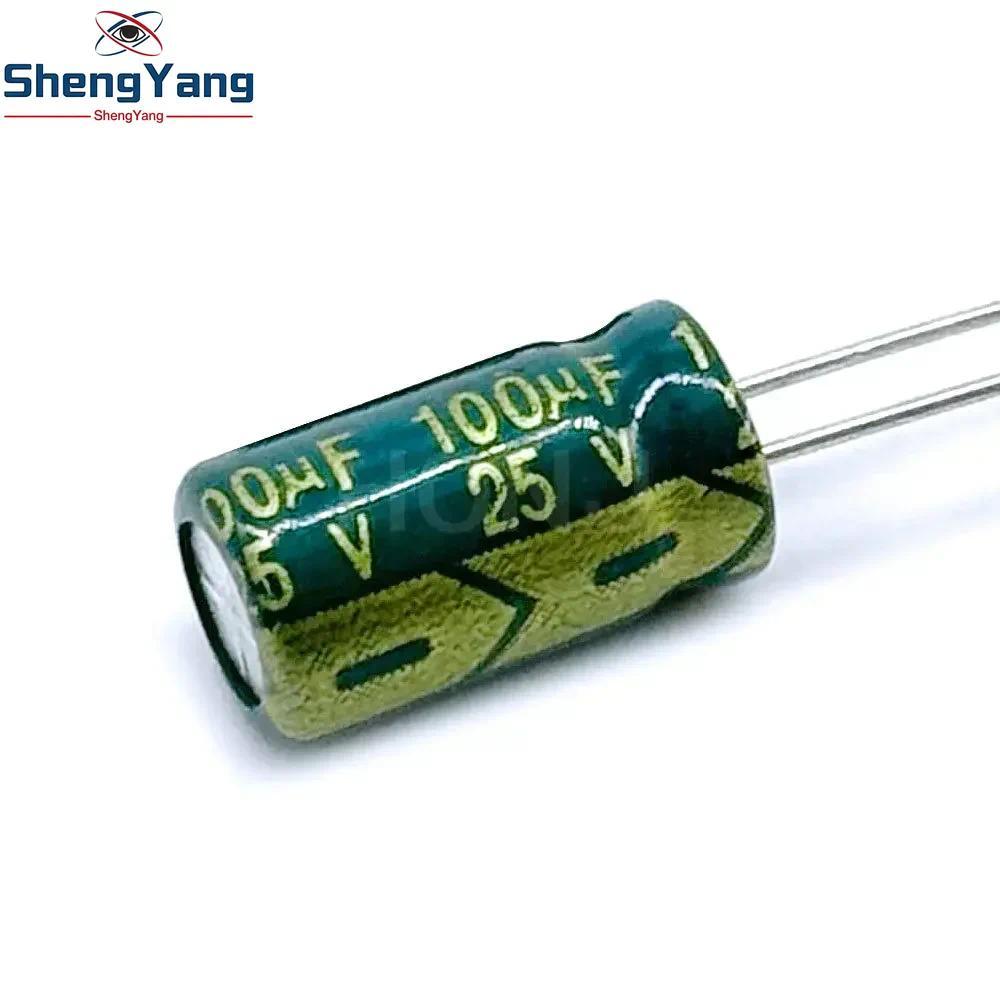 20 Chiếc Higt Chất Lượng 25V100UF 6 * 12mm 100UF 25V 6 * 12 25V Tụ Điện Phân