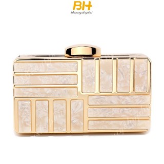 Mới Acrylic Giả Vỏ Túi Ăn Tối Đầm Cho Socialites Phong Cách Đơn Giản Tinh Tế Túi Xách Đeo Ngang Dành Cho Nữ