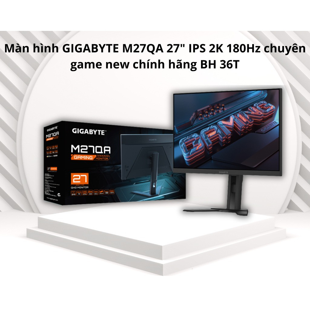 Màn hình GIGABYTE M27QA 27" IPS 2K 180Hz chuyên game new chính hãng BH 36T
