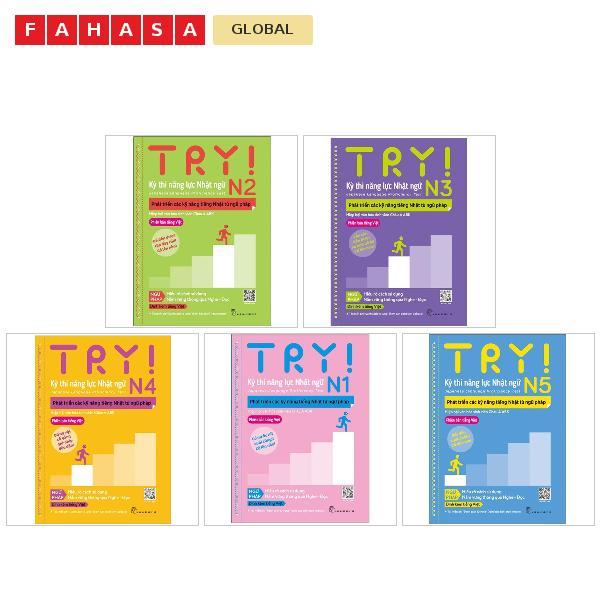Sách - Try Thi Năng Lực Nhật Ngữ N5-N1 - Phát Triển Các Kỹ Năng Tiếng Nhật Từ Ngữ Pháp (Phiên Bản Ti