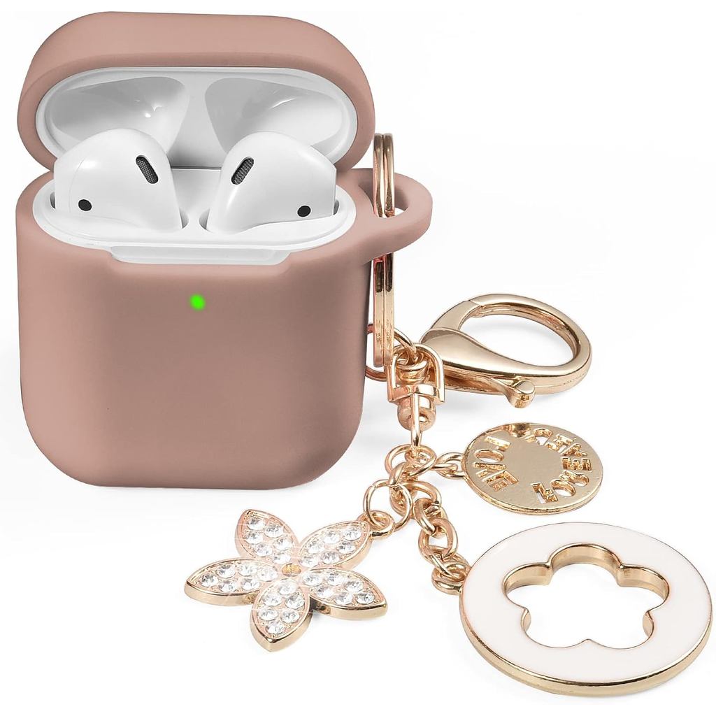OLEBAND Ốp Lưng Phù Hợp Cho Airpod Thế Hệ 1 / 2 Với Móc Khóa Bling Dễ Thương, Vỏ iPod Silione Tương 