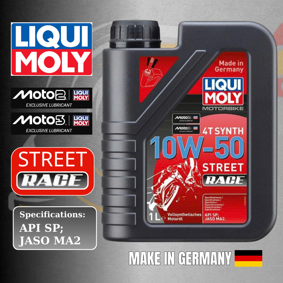 Nhớt Cao Cấp 4T 10W50 Street Race LIQUI MOLY 1 Lít Nhập Khẩu Đức Cho Moto