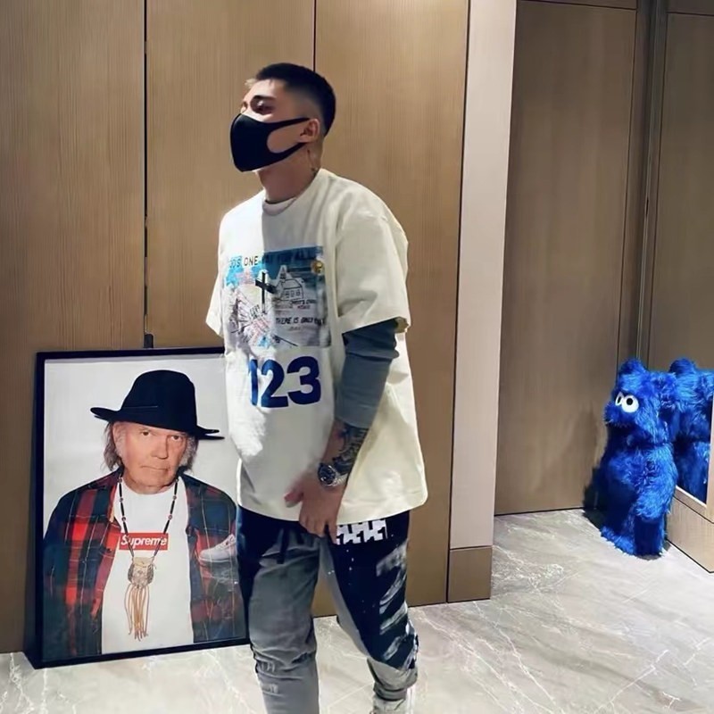 LRR7 RRR FOG Double Line ESSENTIALS HHH Vintage Washed Distressed Short-Sleeve Shirt with Church Cro