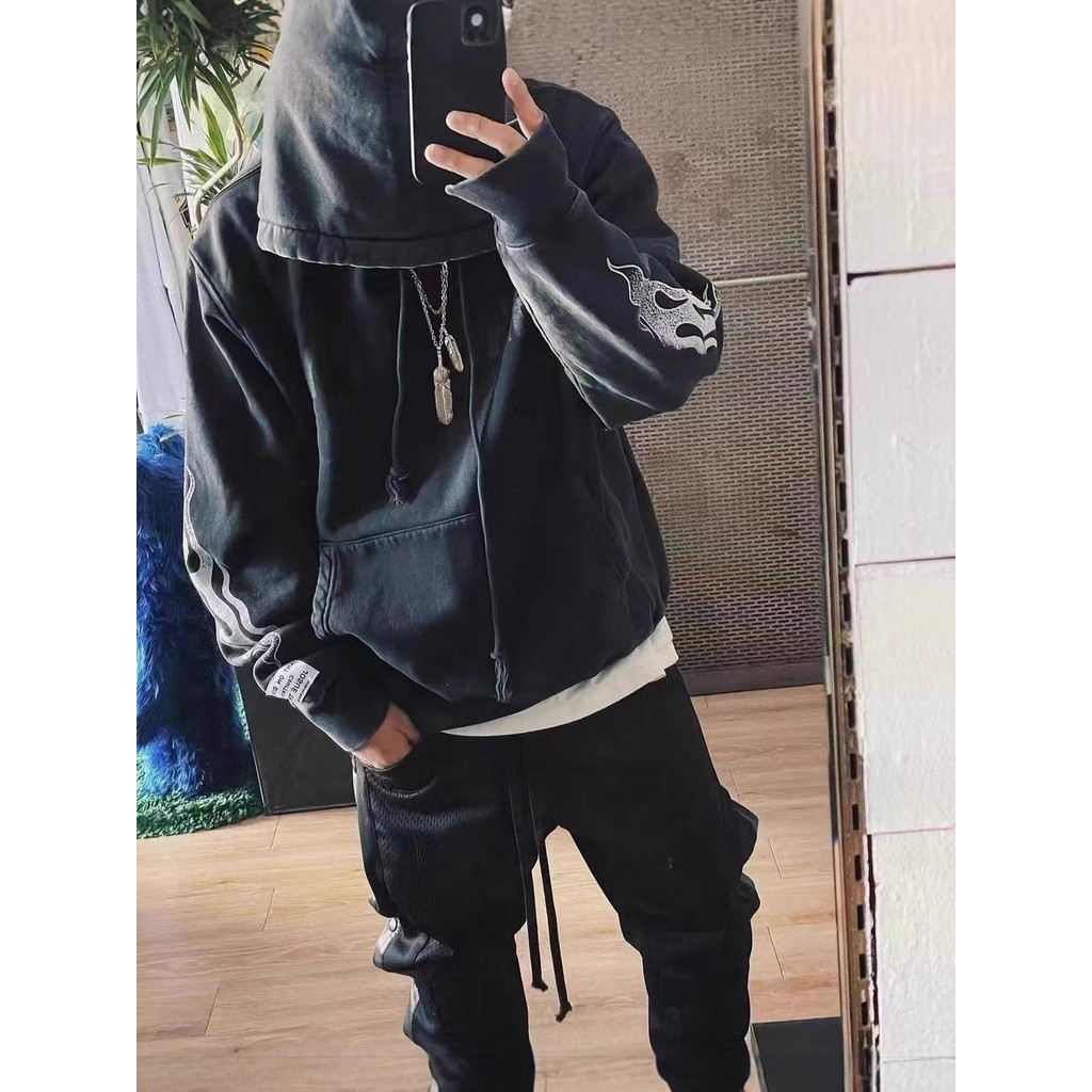 JPT8 Gallery Dept Drive American-style trendy street retro letter print casual hoodie for men and wo