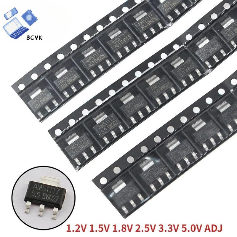 [BCVK] Bộ điều chỉnh điện áp SOT-223 70 CÁI AMS1117-3.3V AMS1117-ADJ AMS1117-5.0V AMS1117-2.5V AMS11