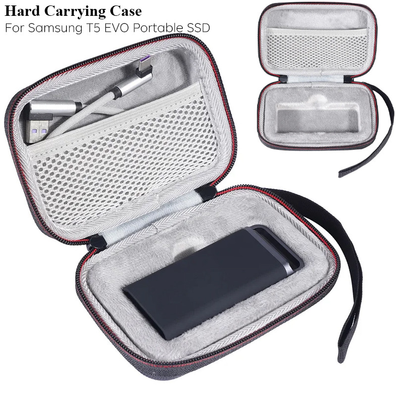 Dành cho Samsung T5 EVO SSD di động 2TB / 4TB / 8TB Hộp đựng cứng thể rắn gắn ngoài di động, Túi đựn