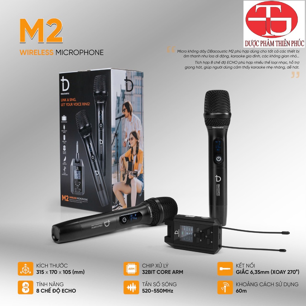 [HCM] Micro không dây DBacoustic M2 - Hàng Chính Hãng - Bảo Ngân audio12