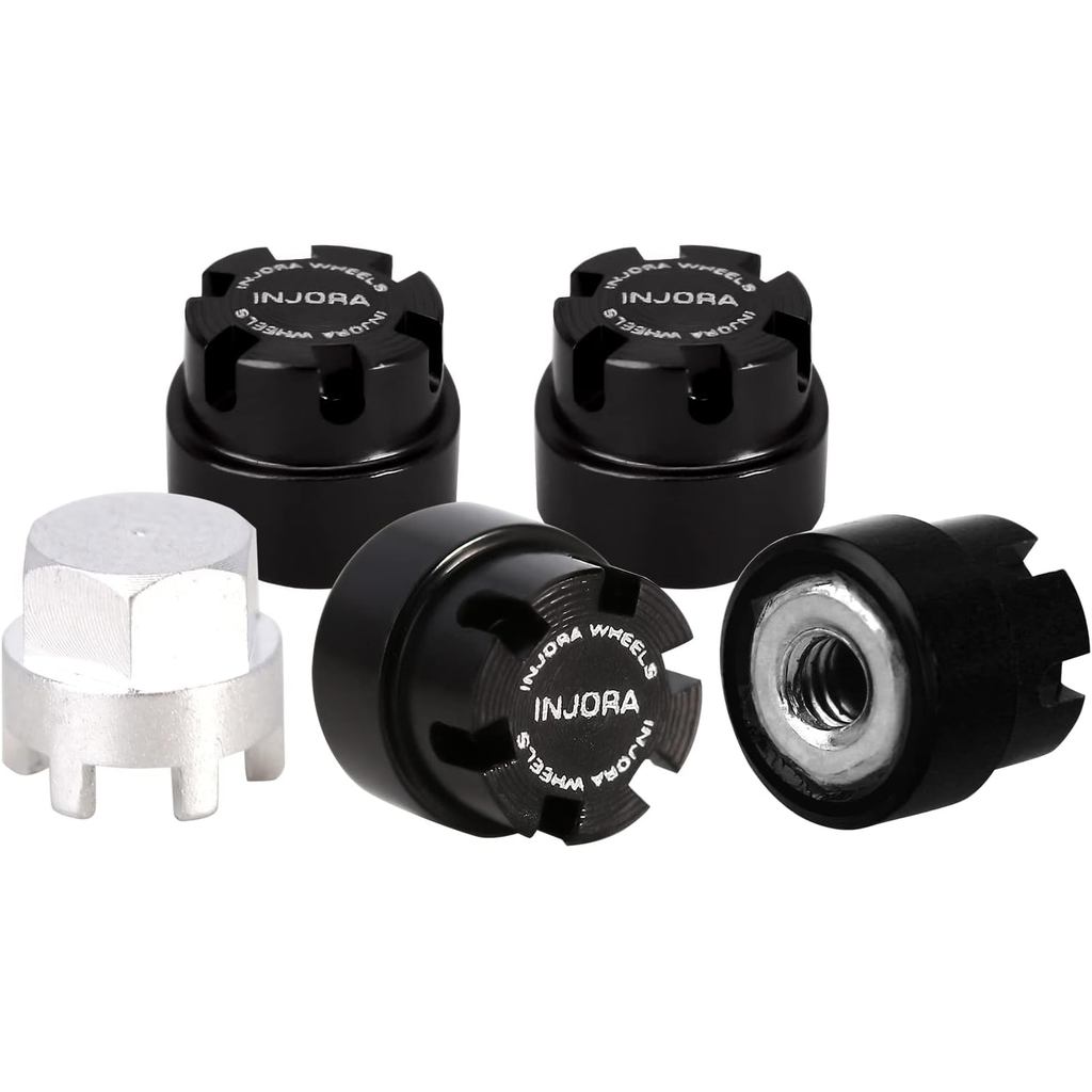 INJORA M2 Bánh Xe Đai Ốc Nắp Khóa Trung Tâm Bánh Xe Nâng Cấp Phần Cho Trục SCX24 Deadbolt JLU Gladia