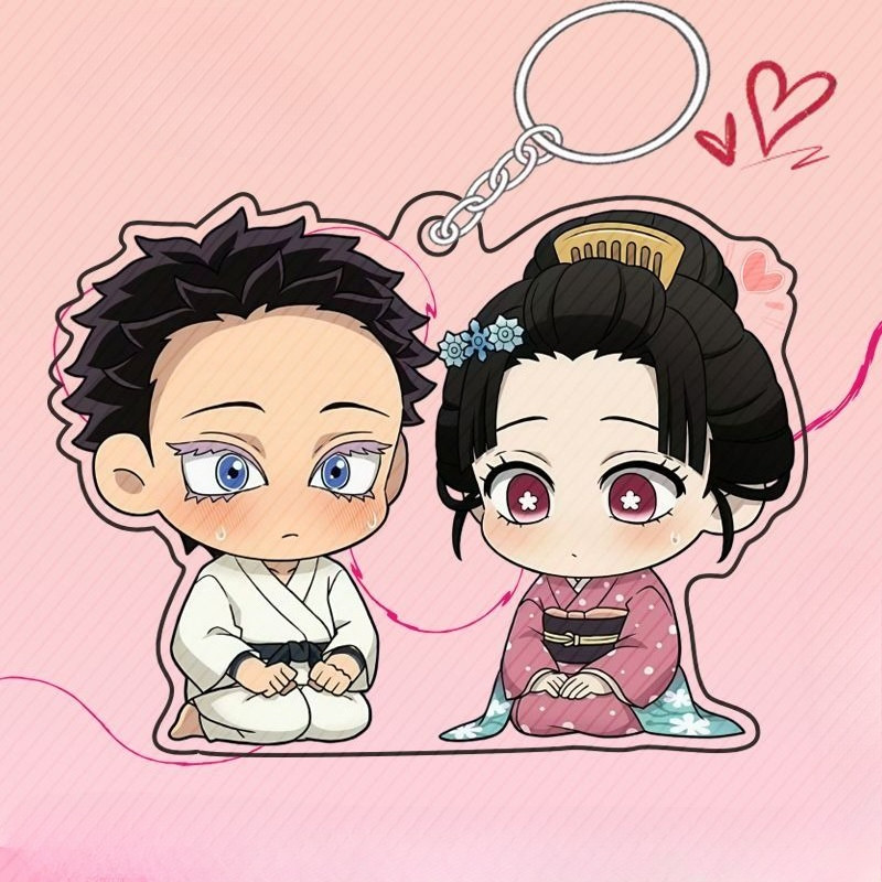 Demon Slayer: Kimetsu No Yaiba Acrylic Keychain Akaza Koyuki Anime Peripheral Cute Q Version Creativ