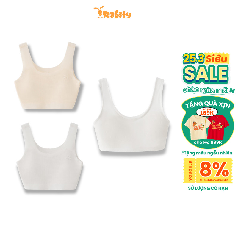 [VOUCHER 8% GIẢM 30K ĐƠN 299K] Áo lót bé gái Rabity 607.001