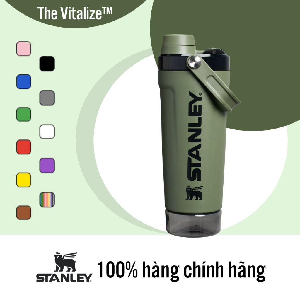 [ Hàng chính hãng ] Stanley The Vitalize Shaker Water Bottle – BPA Free Stainless Steel Sports Bottl