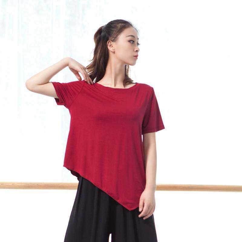 Now Dance Practice Quần áo nữ Loose Dance Tops tay ngắn