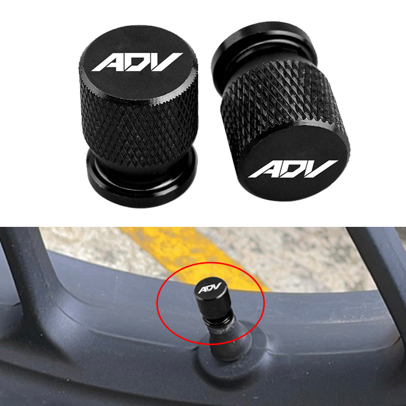 2 Chiếc logo ADV Bánh Xe Lốp Van Cổng Không Khí Thân Nắp CNC Kín Hơi Dành Cho Xe Honda ADV350 ADV150