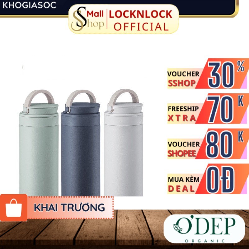 Bình giữ nhiệt LocknLock 475ml Metro Two Way LHC4274 - Hàng chính hãng, có quai xách, chống trượt - 