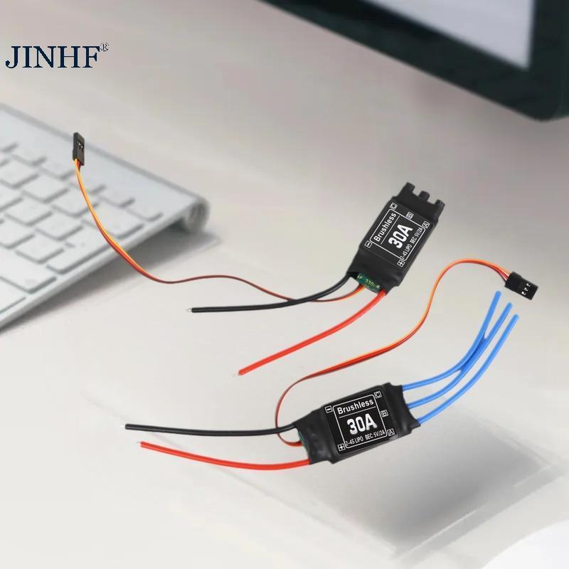 Bộ điều khiển tốc độ điện tử không chổi than JINHF 30A với động cơ không chổi than 5V 3A UBEC XT60 E