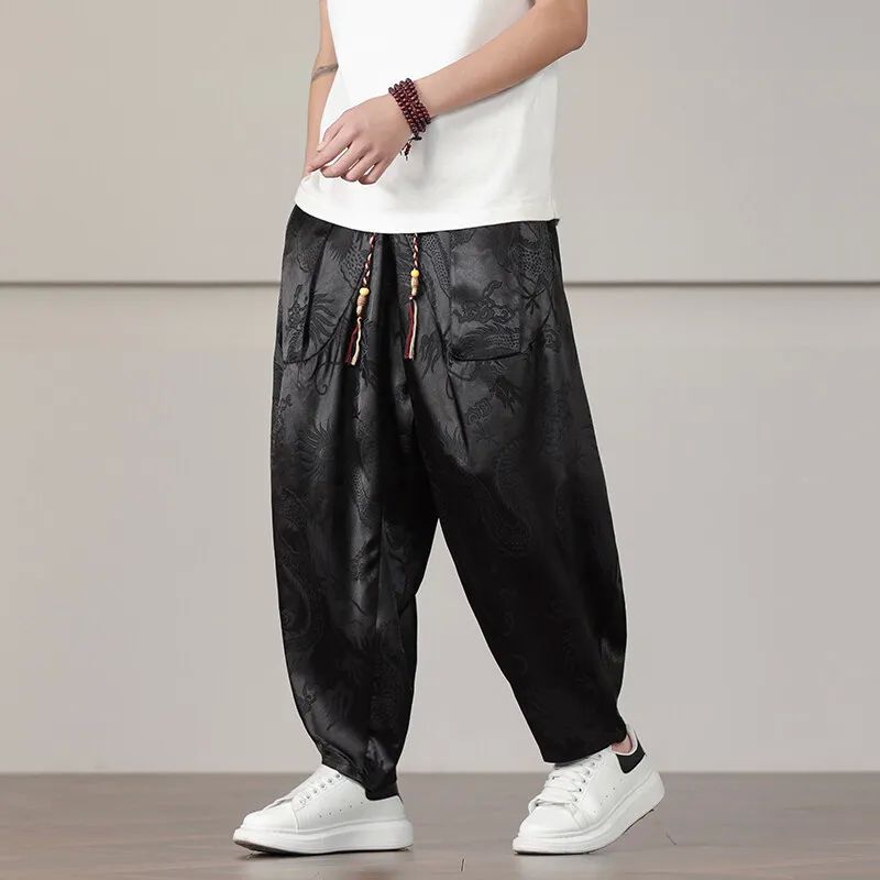 Harem Quần Nam Hip Hop Thường Ngày Jogger Quần Nam Bông Tai Kẹp Vintage Sweatpants Mới Dạo Phố Quần 