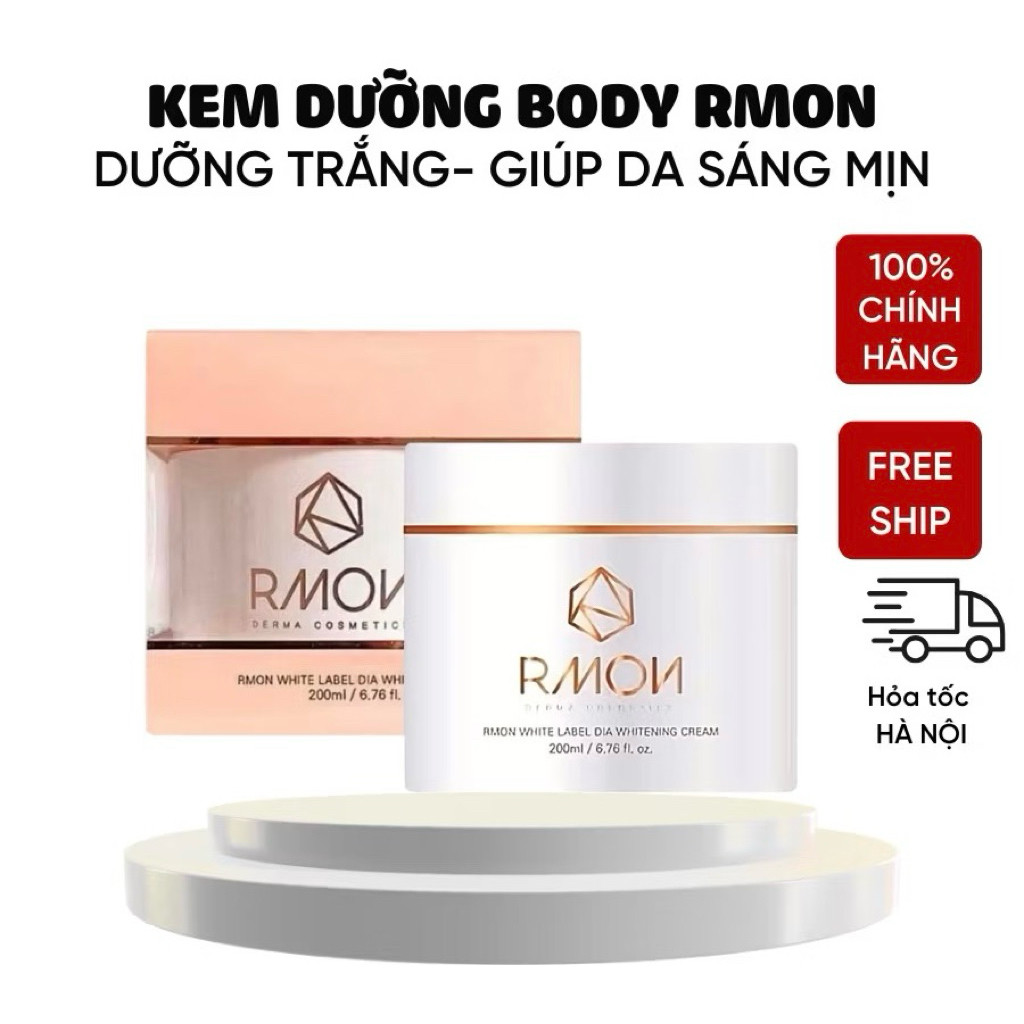 2-5 lọ Kem Dưỡng Trắng Da Rmon White Label Dia Whitening Cream 200ml hạn 2028 kem body rmon (Quà tặn