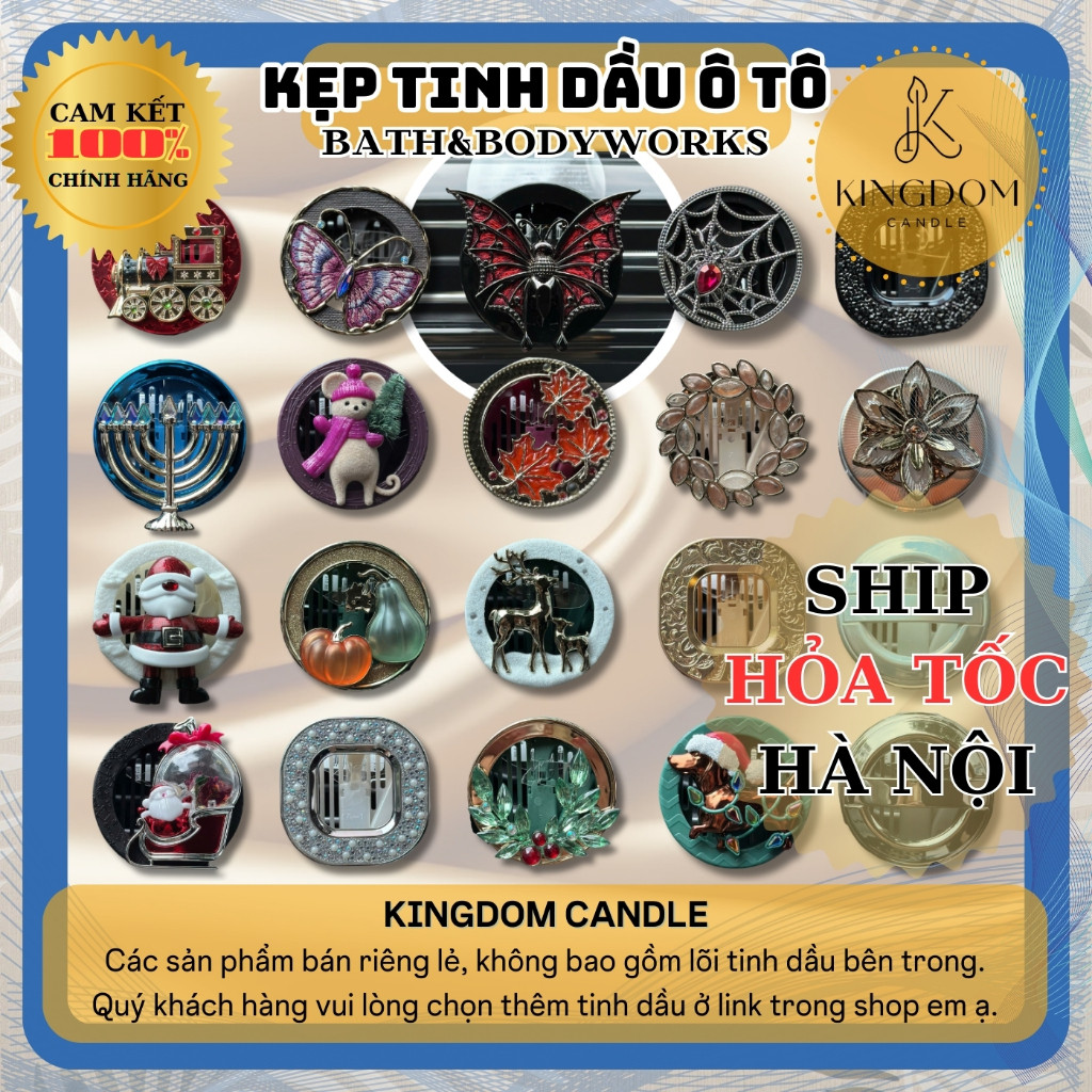Kẹp tinh dầu thơm ô tô Bath & Body Works