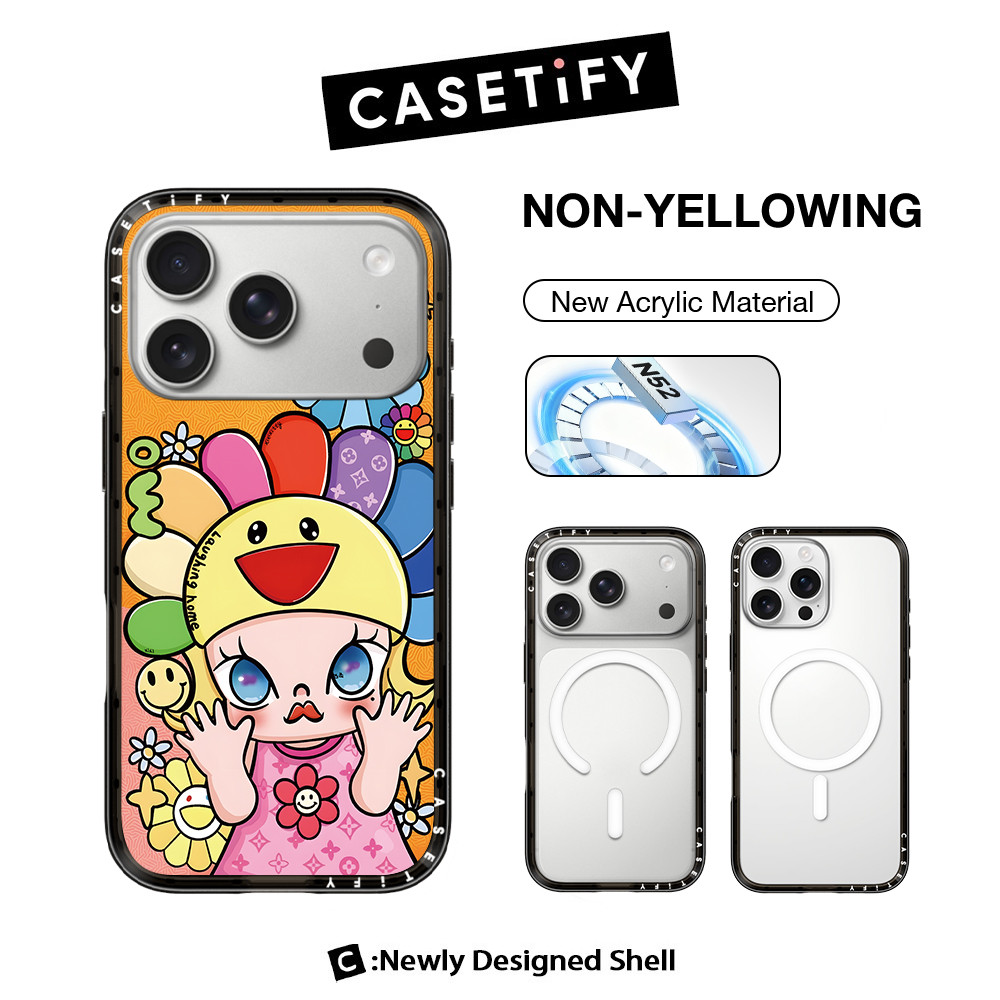 CASE Molly Hoa Cúc Acrylic Mới Có Từ Tính Cho IPhone 17 Pro Max / 17 16 15 14 13 Pro Max Vỏ Bảo Vệ C