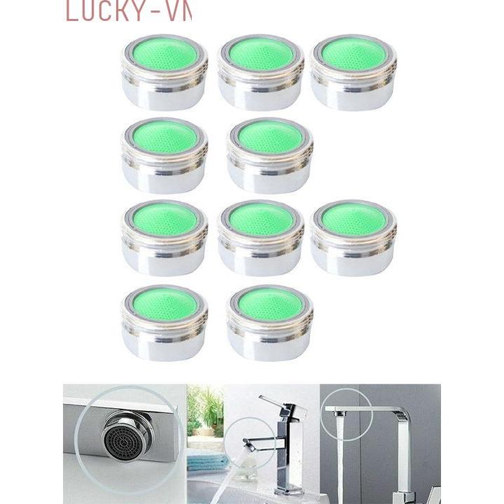 10PCS Chrome Plated Faucet Bubbler Filters for Soft Water Flow in Kitchen
