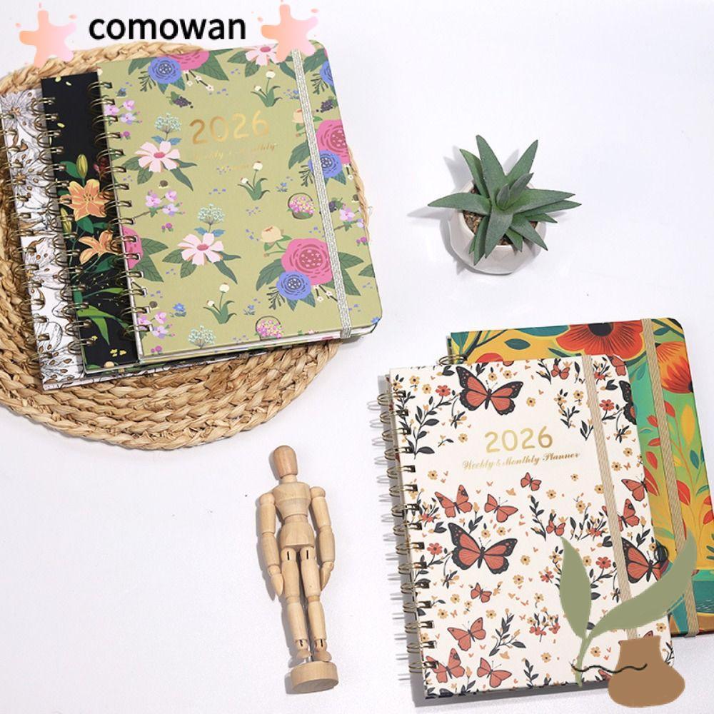 Lịch COMOWAN 2026, Jan.2026 - Dec.2026 A5 2026 Planner, Chương trình nghị sự Sổ tay cuộn hàng tháng 