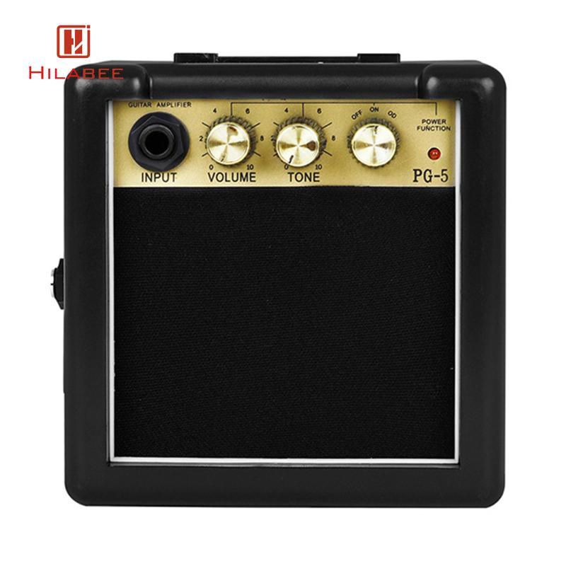 Bộ khuếch đại đàn guitar di động 5W Amp thực hành nhỏ gọn Amp Acoustic Bass Amp Kim loại bền cho đàn