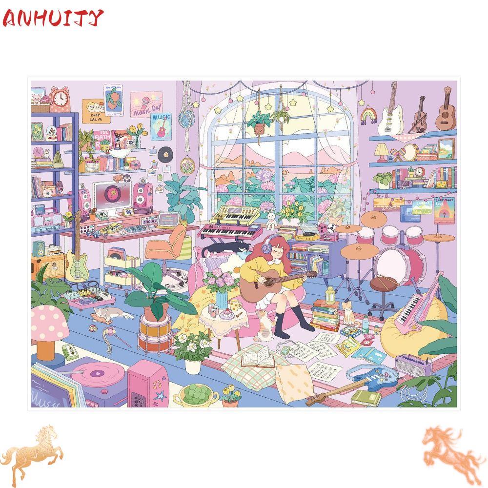 ANHUITYJ DIY Pocket Cabin Scene Sticker, Visual Stacking Scene Display Landscape Sticker, Kawaii Mus