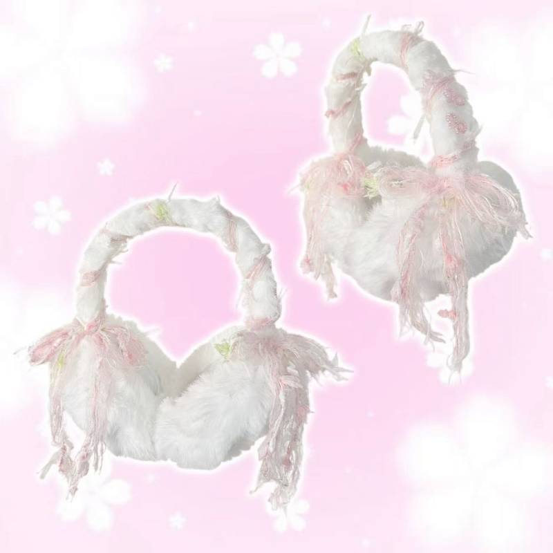 Warm Winter Japanese Style Plush Earmuff Autumn and Winter Asian Culture Soft Girl Warm Ear Protecti