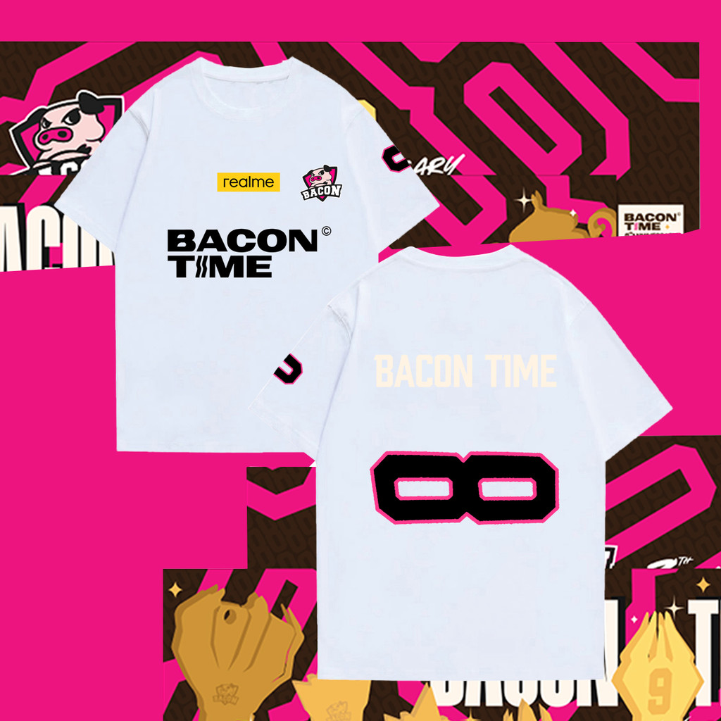 COD- 2025 Áo thun Cotton cổ tròn thời gian Bacon Time Team Game