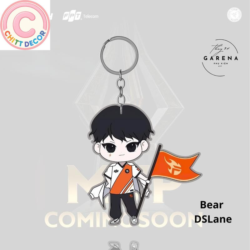 (10 mẫu) (In 2 mặt) Móc treo điện thoại, Móc chìa khóa khóa Đội tuyển FPT Flash Liên Quân Garena mic