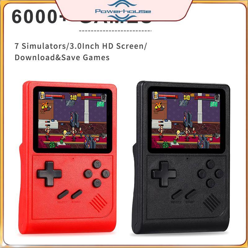 Máy chơi game POWER GB300 Di động Retro Retro Máy chơi game 6000 + Nhà máy trò chơi Còn hàng.