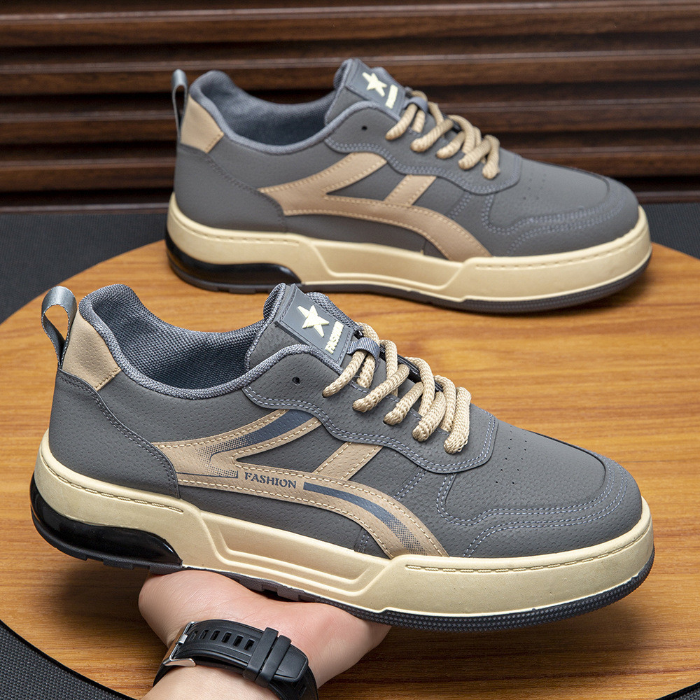 [Sản phẩm mới] Giày thể thao da thông thường năm Thoải mái thoáng khí Hợp thời trang Giày chạy bộ phù hợp Giày thể thao nam [Giảm giá hấp dẫn]