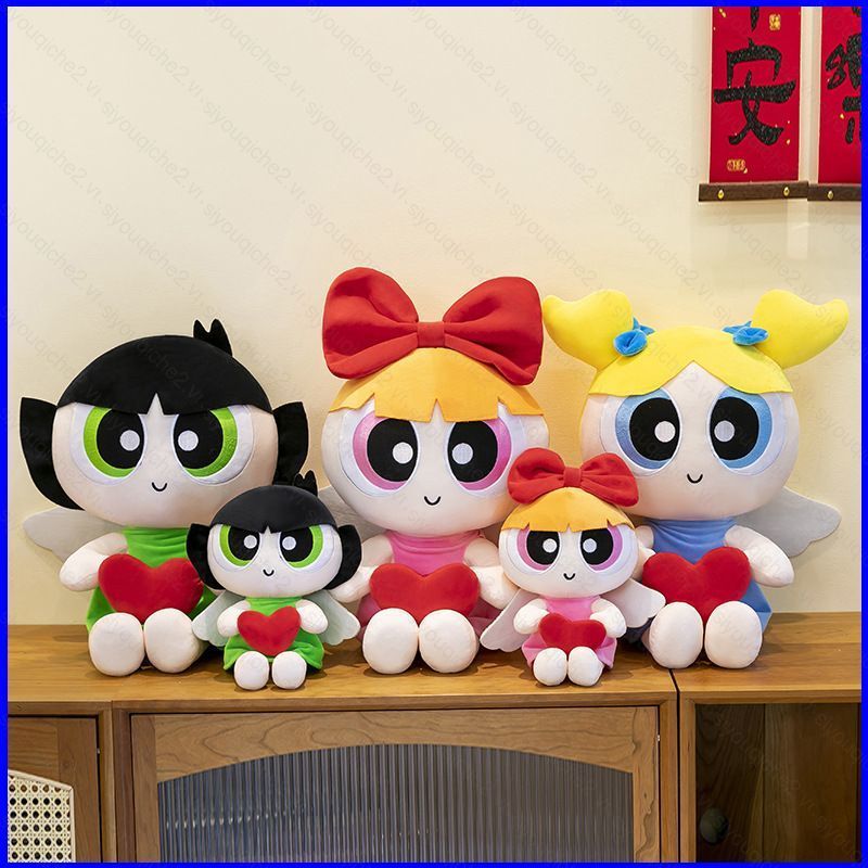 SV The Powerpuff Girls Blossom Bubbles Buttercup Plushie Sang Trọng Đồng Hành Búp Bê Gối Mềm VS