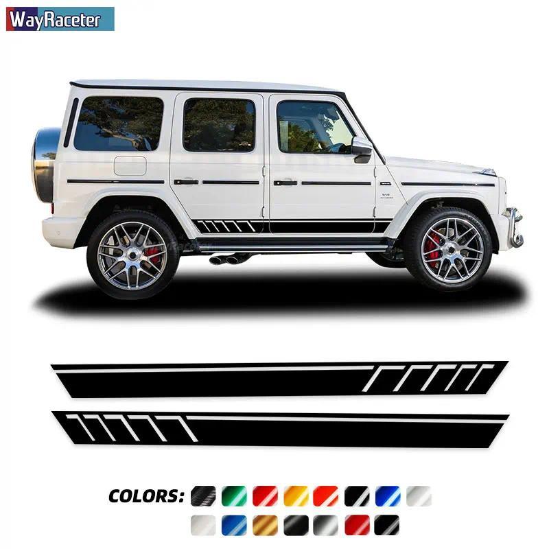 2 Chiếc Cửa Ô Tô Bên Sọc Váy Miếng Dán Decal Cho Xe Mercedes Benz G Class G63 AMG G65 G55 G500 W463 
