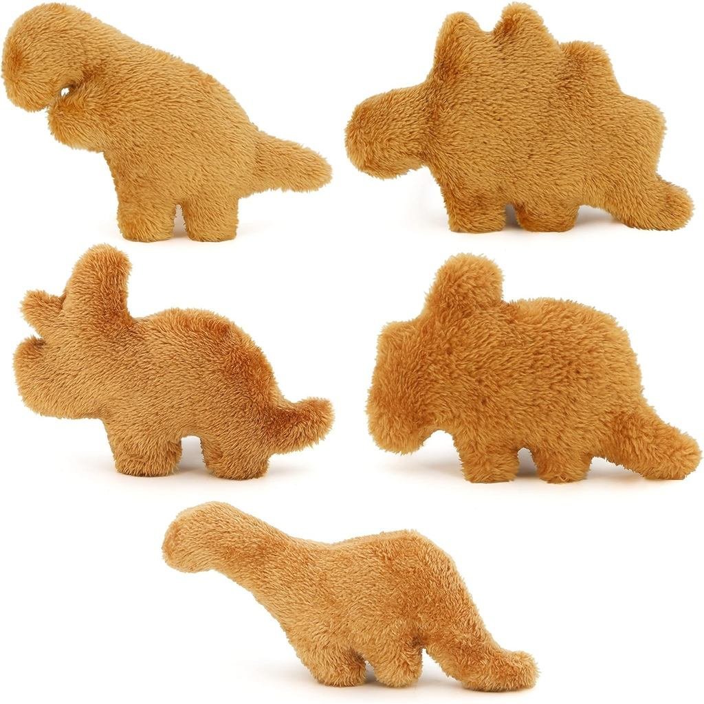 Mini Dino Chicken Nugget Sang Trọng 4.2 Inch, Thực Tế Fun Dino Fried Chicken Nuggets Gối Đồ Chơi Nhồ