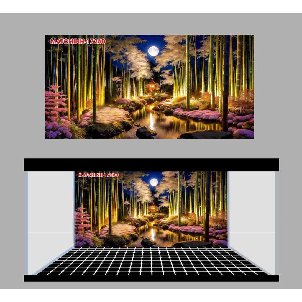 (BC28) TRANH 3D DÁN HỒ CÁ ( TRANH LƯNG ) _DECAL VIP_MT 28