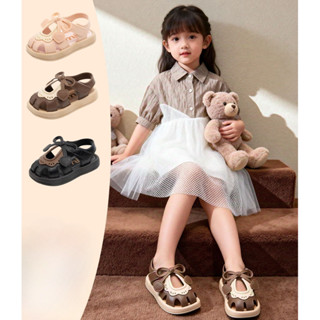 Bé Gái Mũi Tròn Sanldals Tập Đi Trẻ Em Mùa Hè Mới Thời Trang Mềm Chống Trơn Trượt Giày 386-6