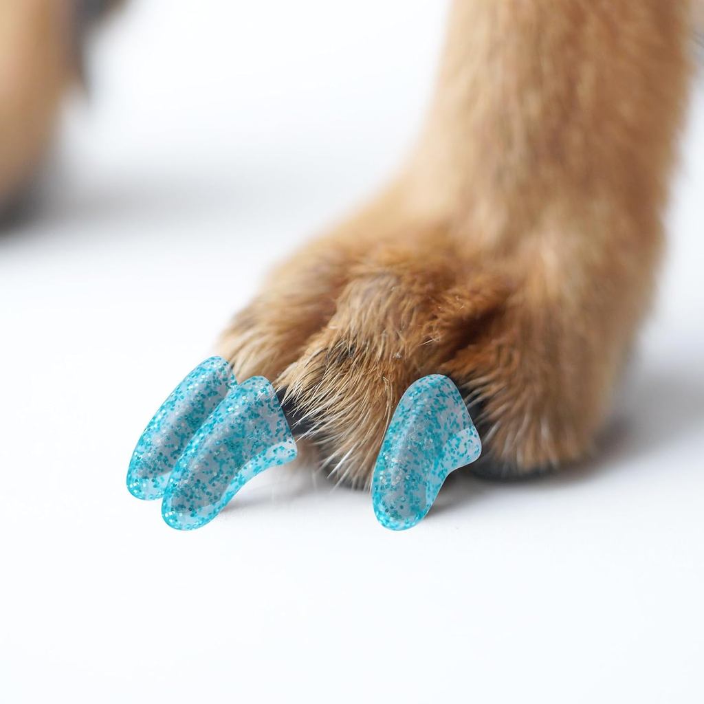 100 chiếc Mũ móng tay cho chó Mũ vuốt có keo và dụng cụ bôi (XL: Giới thiệu. Trọng lượng: 40-70 poun