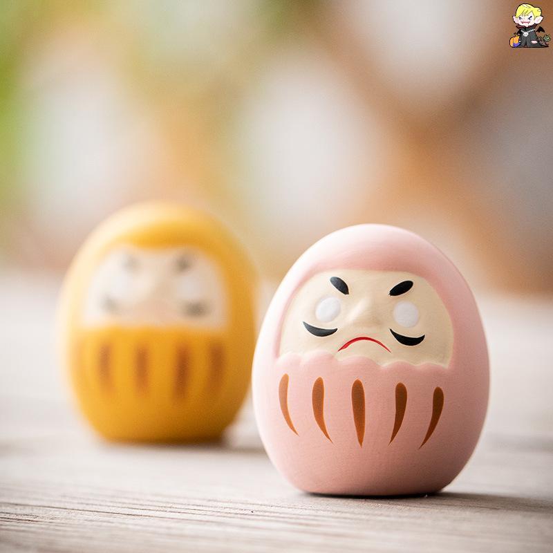 [CLA] Tượng Daruma gốm Nhật Bản Daruma Tumbler Thủ công Luy Fortune Trang trí Phong cảnh Búp bê Daru