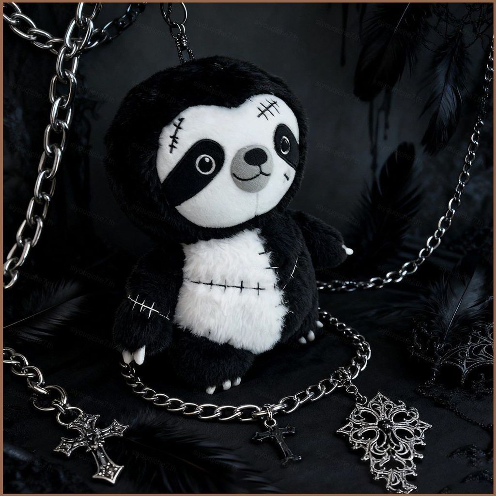 SY Dark Style Sloth Plushie Halloween Theo Chủ Đề Thú Nhồi Bông Búp Bê Sang Trọng