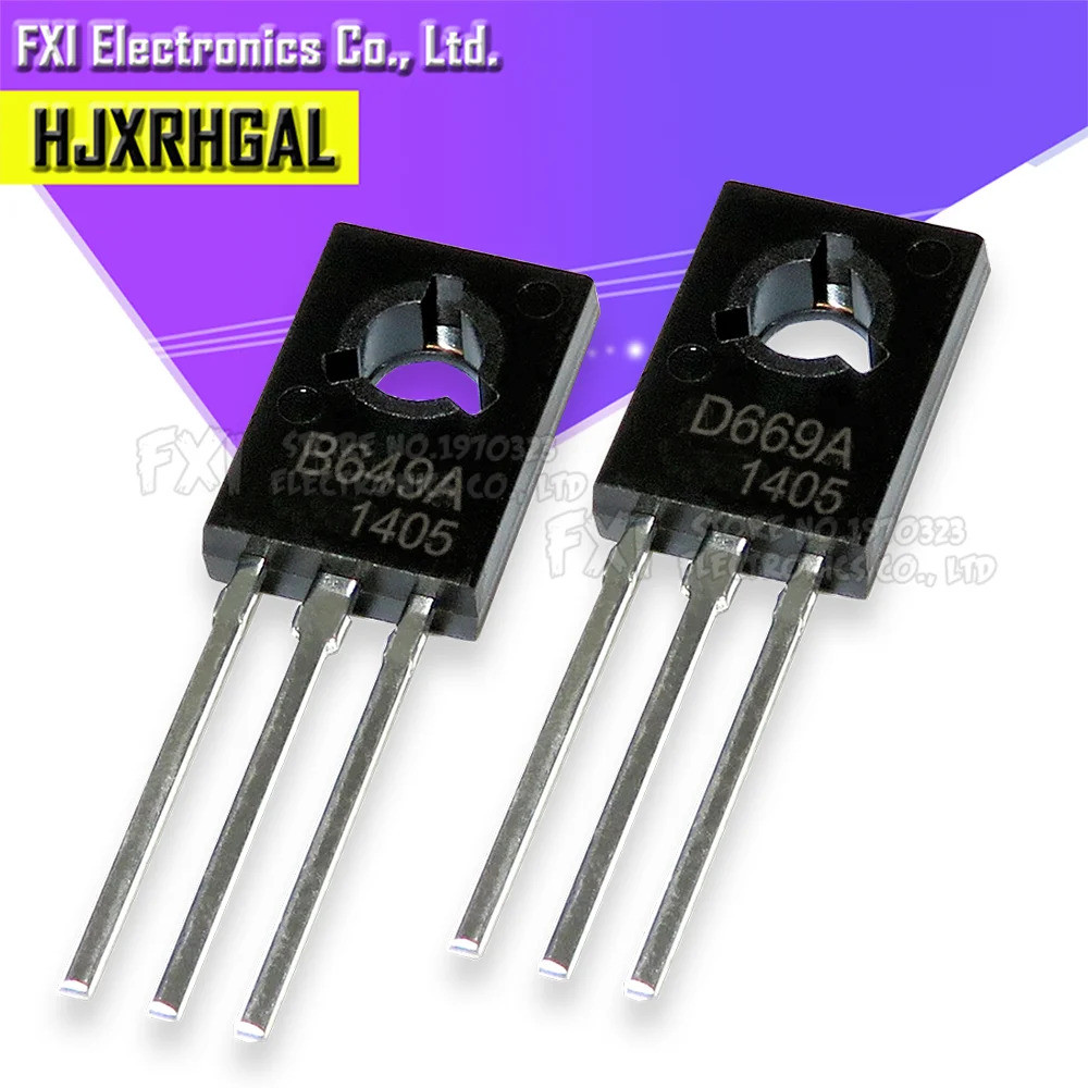 10 Miếng 2SB649 2SD669 2SB772 2SD882 2SD669A D669 B649 B772 D882 TO-126 TO126