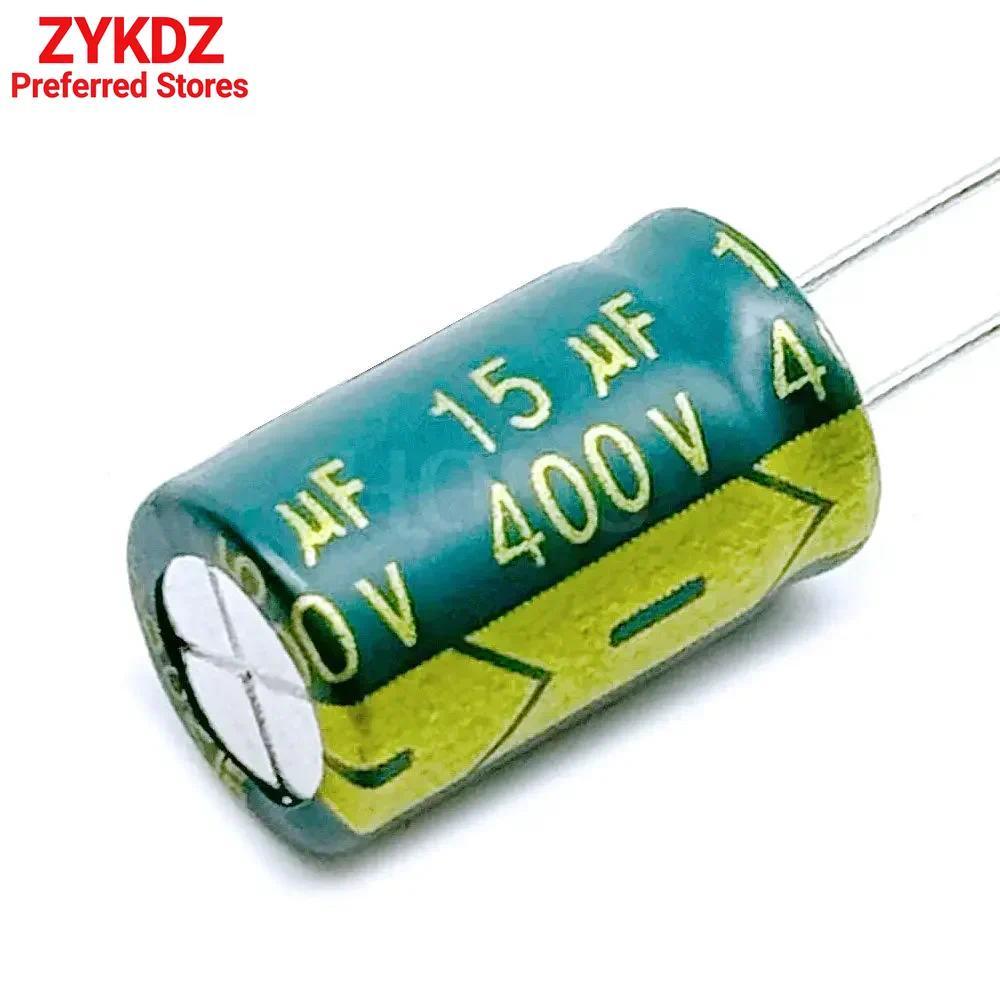 10 Chiếc Nhôm Điện Phân Tụ 400V / 15 UF 400V 15UF Điện Phân Kapasitor Kích Thước 10 * 17MM 20%