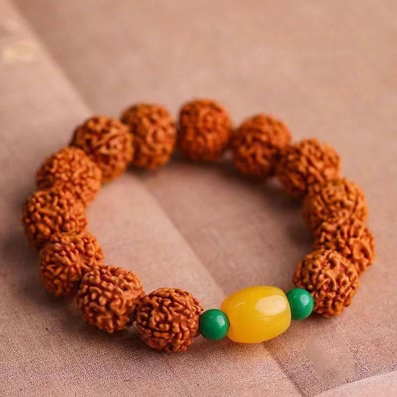 Mới Little King Kong Nepal Bồ Đề Hạt Vòng Tay Hoàng Gia - Burst Thịt Hạt Giống Nguyên Wenwan