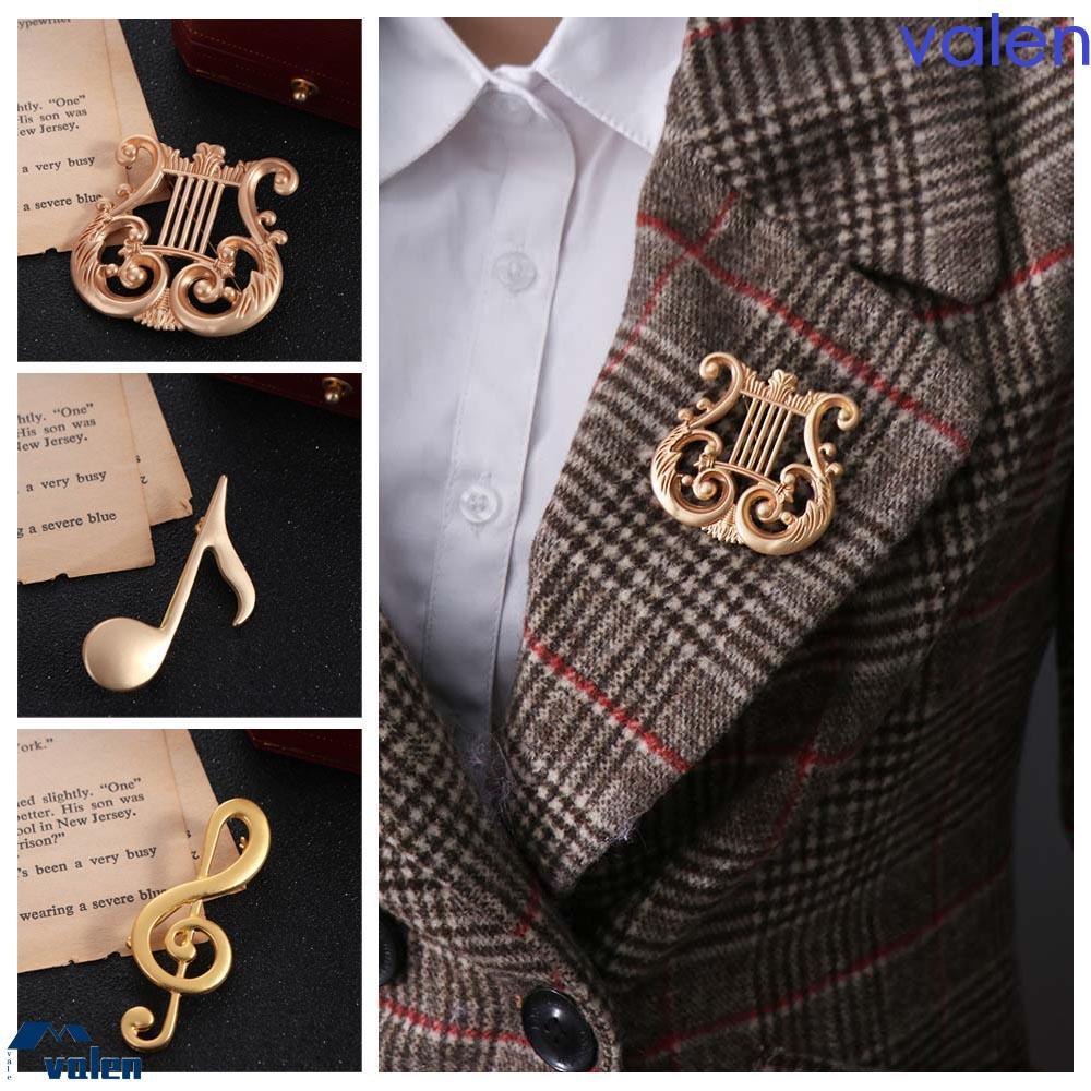 Taxon Eighth Note Pin - Hợp kim trang sức phong cách vintage treble clef