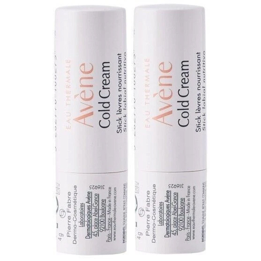 AVENE Cold Cream Nutrition Nourishing Lip Balm 2 Pack 4g Each