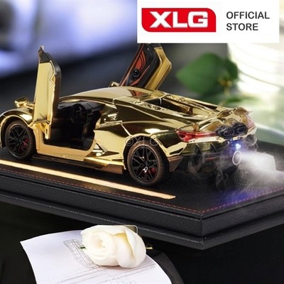 Mô Hình Xe Lamborghini Revuelto Tỷ Lệ 1:24 Màu Gold  - Có Chức Năng Phun Khói