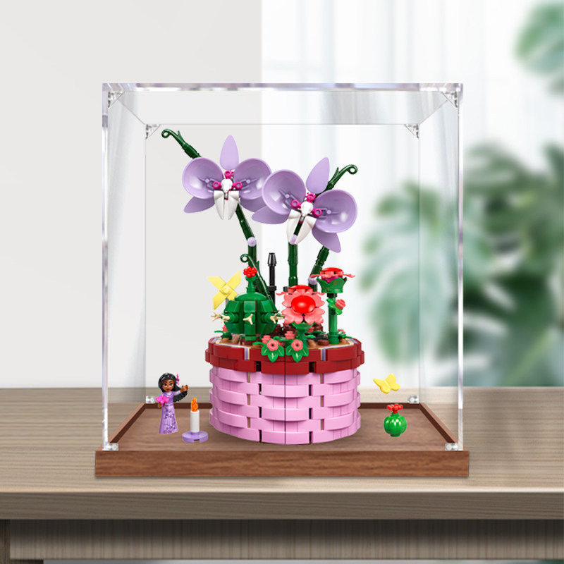 [Hộp trưng bày acrylic] Hộp trưng bày acrylic Thích hợp cho Lego 43237 Hộp đựng hình chậu hoa sáng t