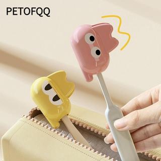 Nắp bảo vệ đầu bàn chải đánh răng PETOFQQ, vỏ nhựa di động, hình mèo, chống bụi cho đồ dùng phòng tắm